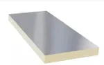 Panel rígido termoaislante de poliisocianurato con revestimiento de aluminio gofrado en ambas caras, EFIGREEN ACIER F  de Soprema. 120 mm 2500x1200